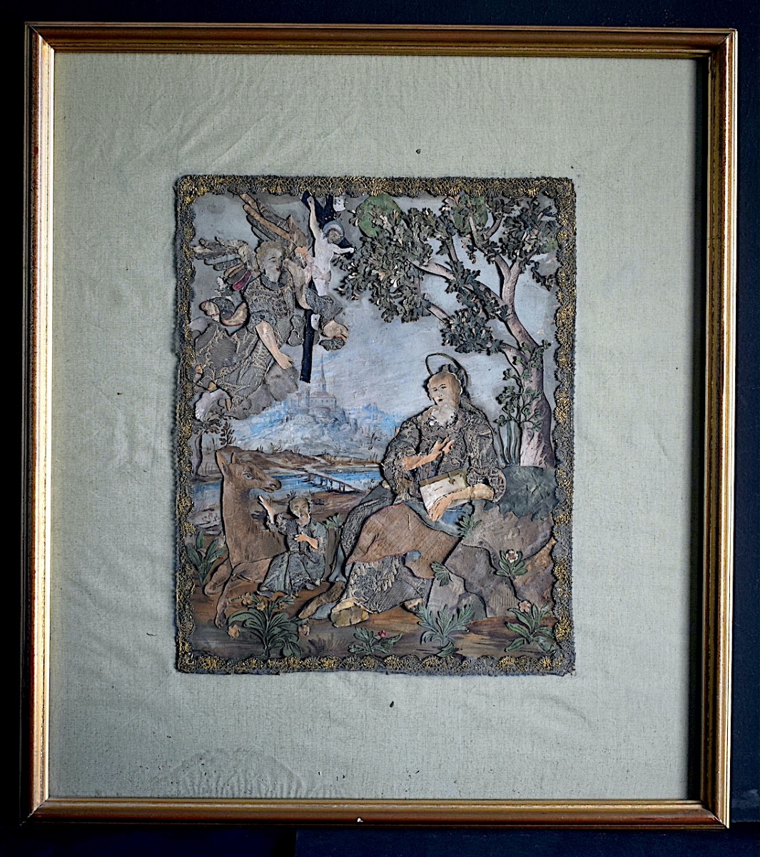 Ex-voto XVII XVIII Th Century Collages Angels Christ Virgin Central Europe Rt1359-photo-8