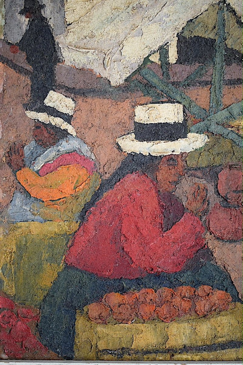 Luis Zevallos Hetzel Peruvian Painter Peru Market Scene Latin America 20th Century Rt137-photo-1