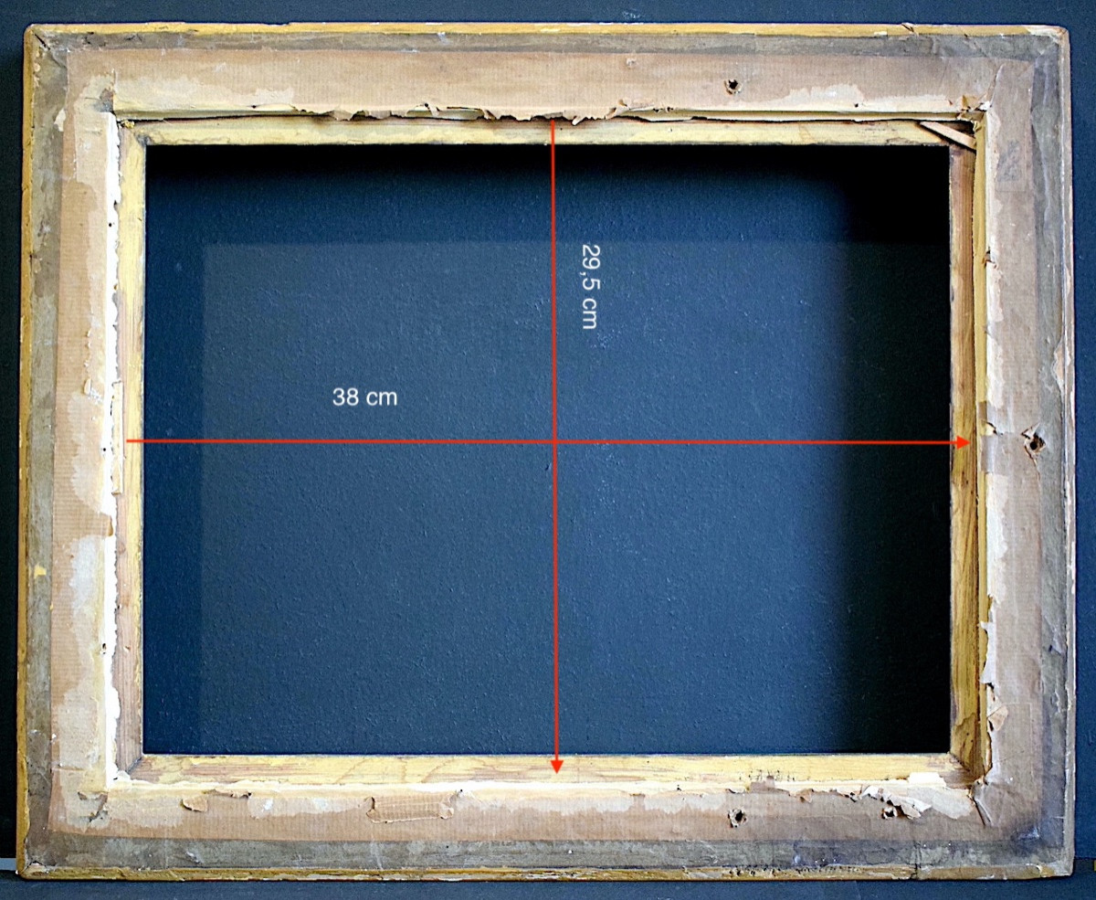 CADRE XIX ème doré à l'or Feuillure 38 x 29,5 cm FRAME Ref C1233-photo-2