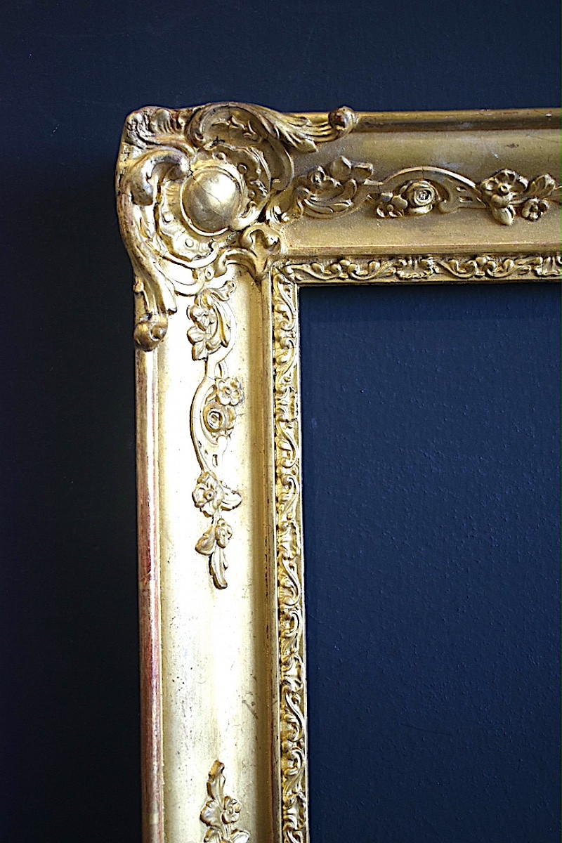CADRE XIX ème doré à l'or Feuillure 38 x 29,5 cm FRAME Ref C1233-photo-3