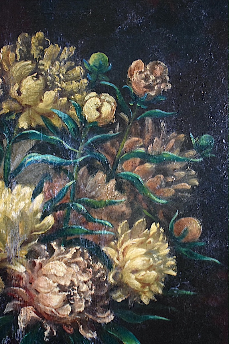 Signed Jean Brunet Or (brunat), Still Life With Chrysanthemums, Late 19th Century, Rt1376-photo-4