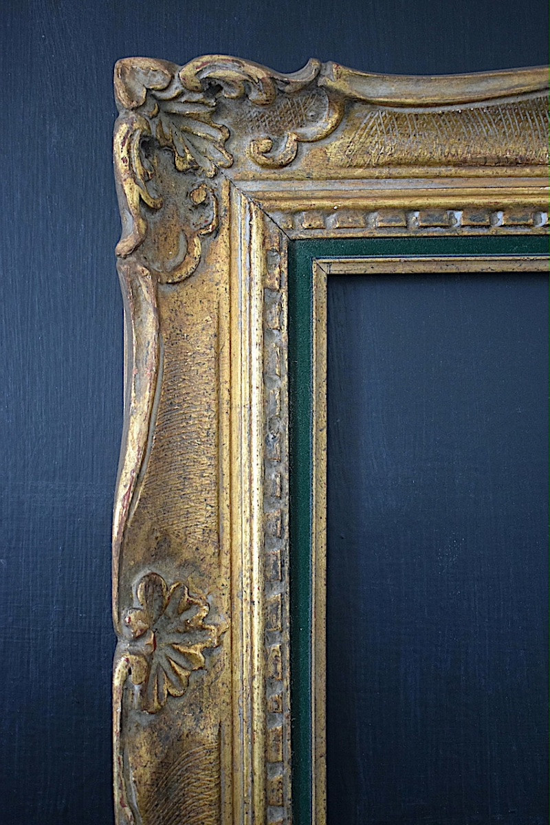 CADRE Montparnasse  Doré Feuillure : 53,7 x 36,7 cm format proche de 10P  FRAME Ref C1241 -photo-4