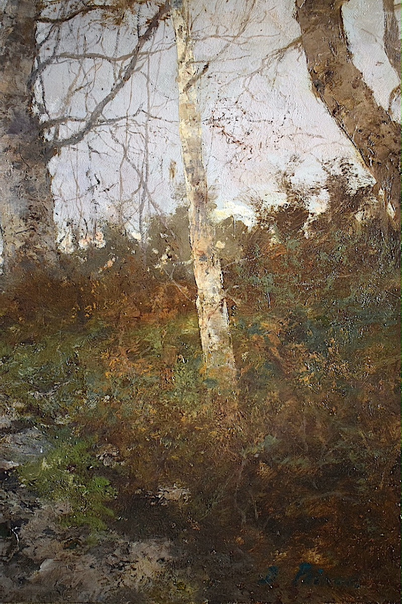 Paysage style Barbizon, signé B PRIEUR  XIX ème siècle RT1379-photo-3