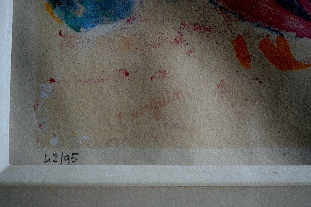 Lithographie Henri Charles Manguin Les arbres à Colombiers Provence Fauvisme XX ème RT1383-photo-3