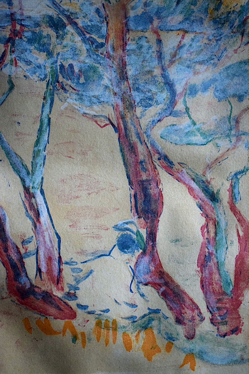 Lithographie Henri Charles Manguin Les arbres à Colombiers Provence Fauvisme XX ème RT1383-photo-4