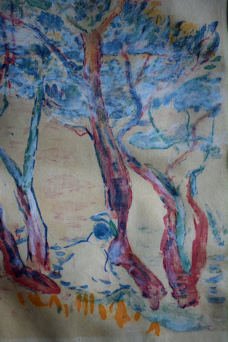 Lithographie Henri Charles Manguin Les arbres à Colombiers Provence Fauvisme XX ème RT1383-photo-1