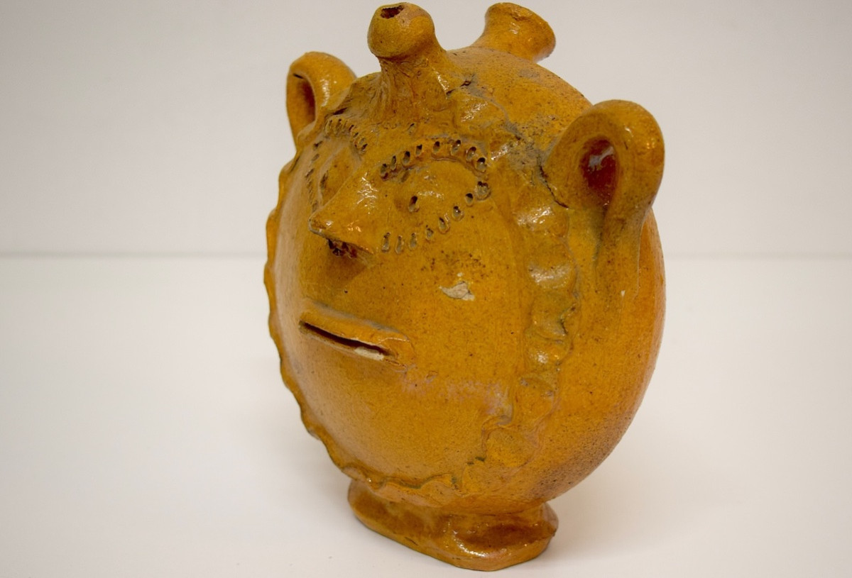 Gargoulette Or Chevrette Anthropomorphic Pitcher In Glazed Ceramic Ref1144 -photo-3