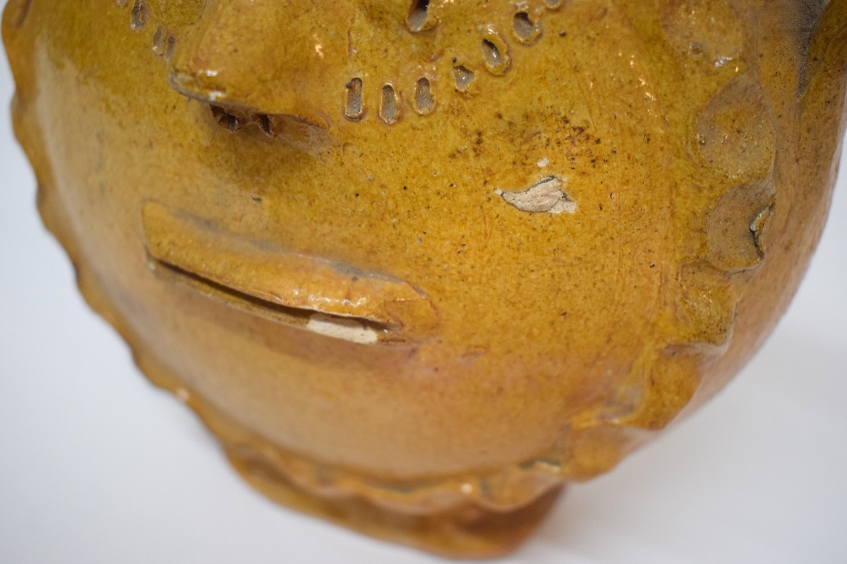 Gargoulette Or Chevrette Anthropomorphic Pitcher In Glazed Ceramic Ref1144 -photo-6