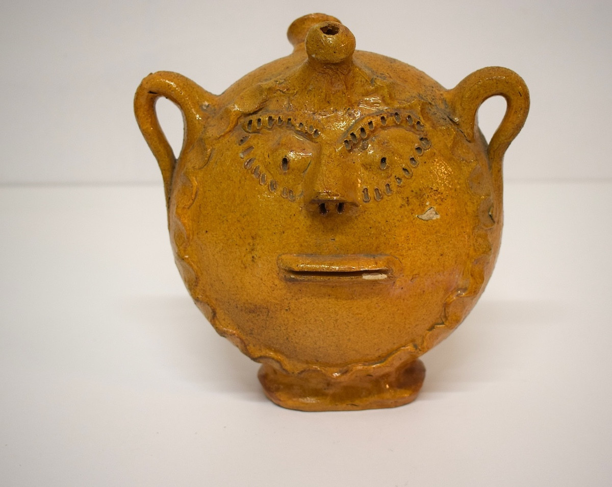 Gargoulette Or Chevrette Anthropomorphic Pitcher In Glazed Ceramic Ref1144 