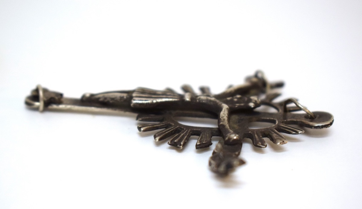 Solid Silver Pendant, 17th/18th Century, Cross, Crucifix, Jesus Christ, Pilgrim, Ref1158-photo-5