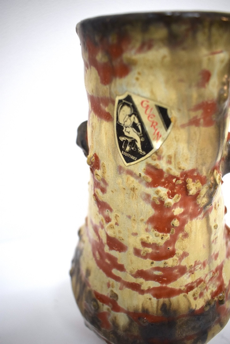 Roger Guerin Art Nouveau Art Deco Vase In Belgian Glazed Stoneware, Belgium, Ref1160-photo-3