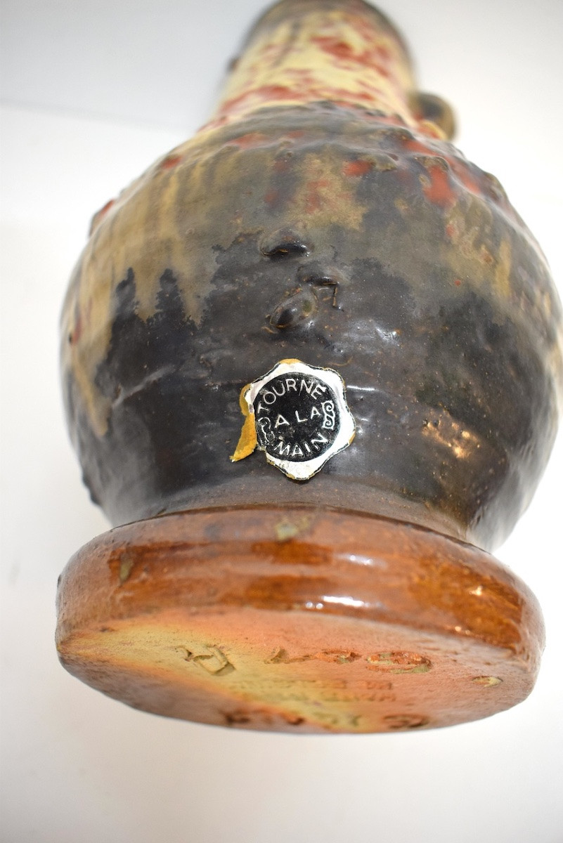 Roger Guerin Art Nouveau Art Deco Vase In Belgian Glazed Stoneware, Belgium, Ref1160-photo-4