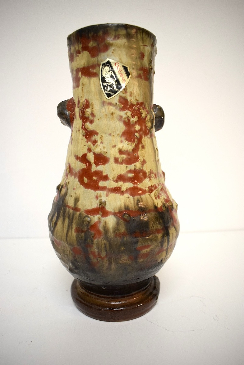 Roger Guerin Art Nouveau Art Deco Vase In Belgian Glazed Stoneware, Belgium, Ref1160-photo-8