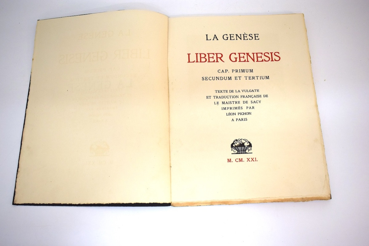 Book: Genesis, The Master Of Sacy, By Léon Pichon, Paris, 1921, Wood Engravings, Hermann Paul, Ref1161-photo-4