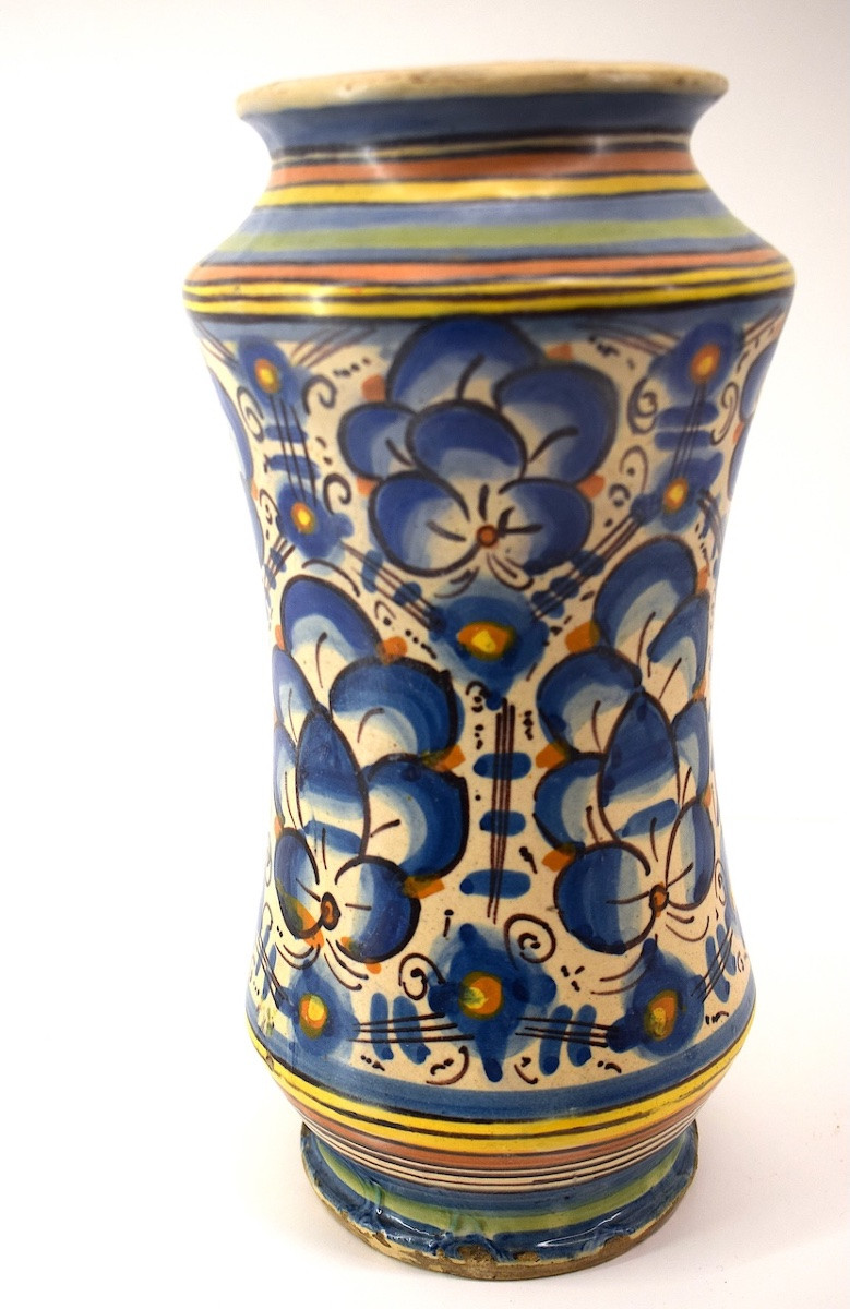 Albarello In Majolica From Montelupo Ceramic Pharmacy Pot XVIIth Ref1168 -photo-3
