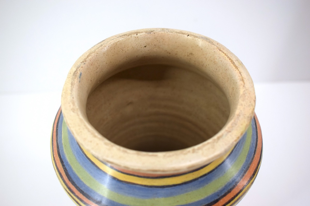 Albarello In Majolica From Montelupo Ceramic Pharmacy Pot XVIIth Ref1168 -photo-2