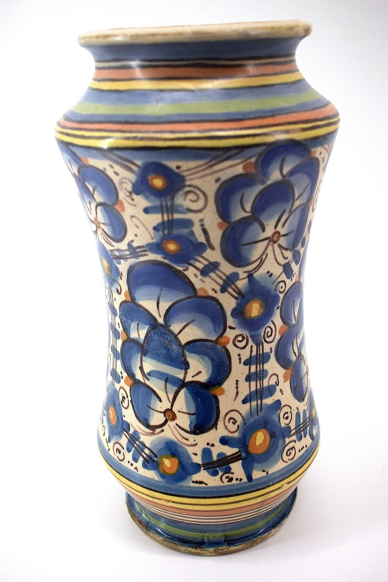 Albarello In Majolica From Montelupo Ceramic Pharmacy Pot XVIIth Ref1168 -photo-8