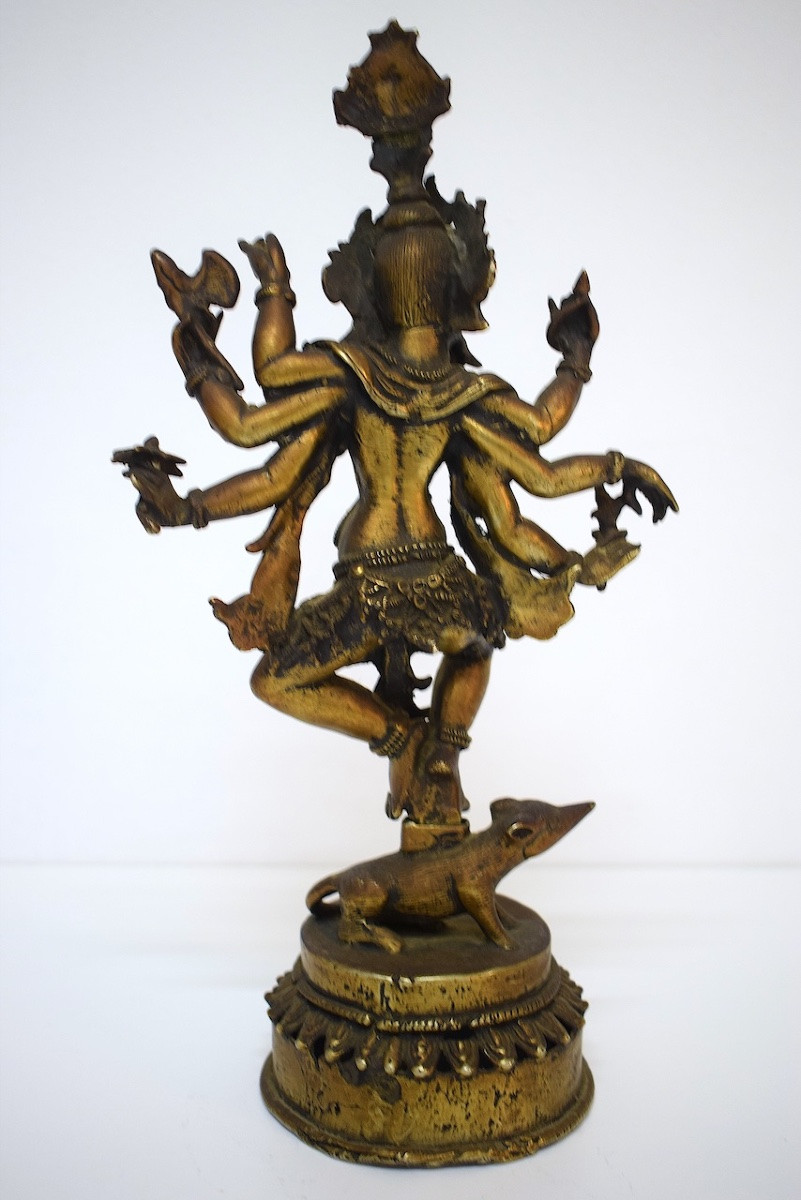 Bronze Statuette, 27 Cm, Depicting Ganesh On Mushika, India, Ref1170-photo-1