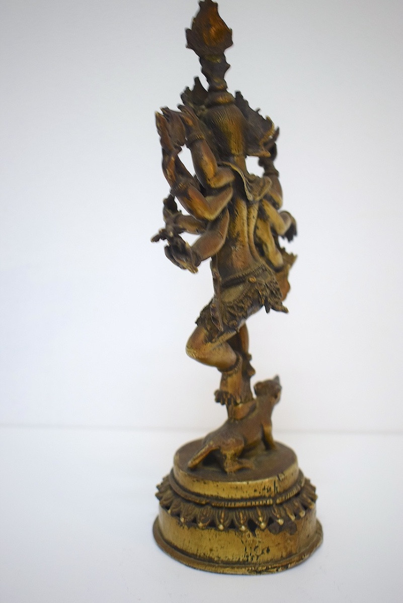 Bronze Statuette, 27 Cm, Depicting Ganesh On Mushika, India, Ref1170-photo-4