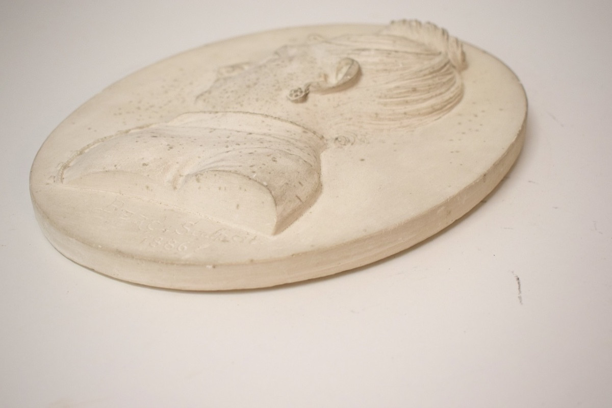 Plaster Medallion Portrait Of A Woman, Napoleon III, Sculptor Berc, Ref1176-photo-4