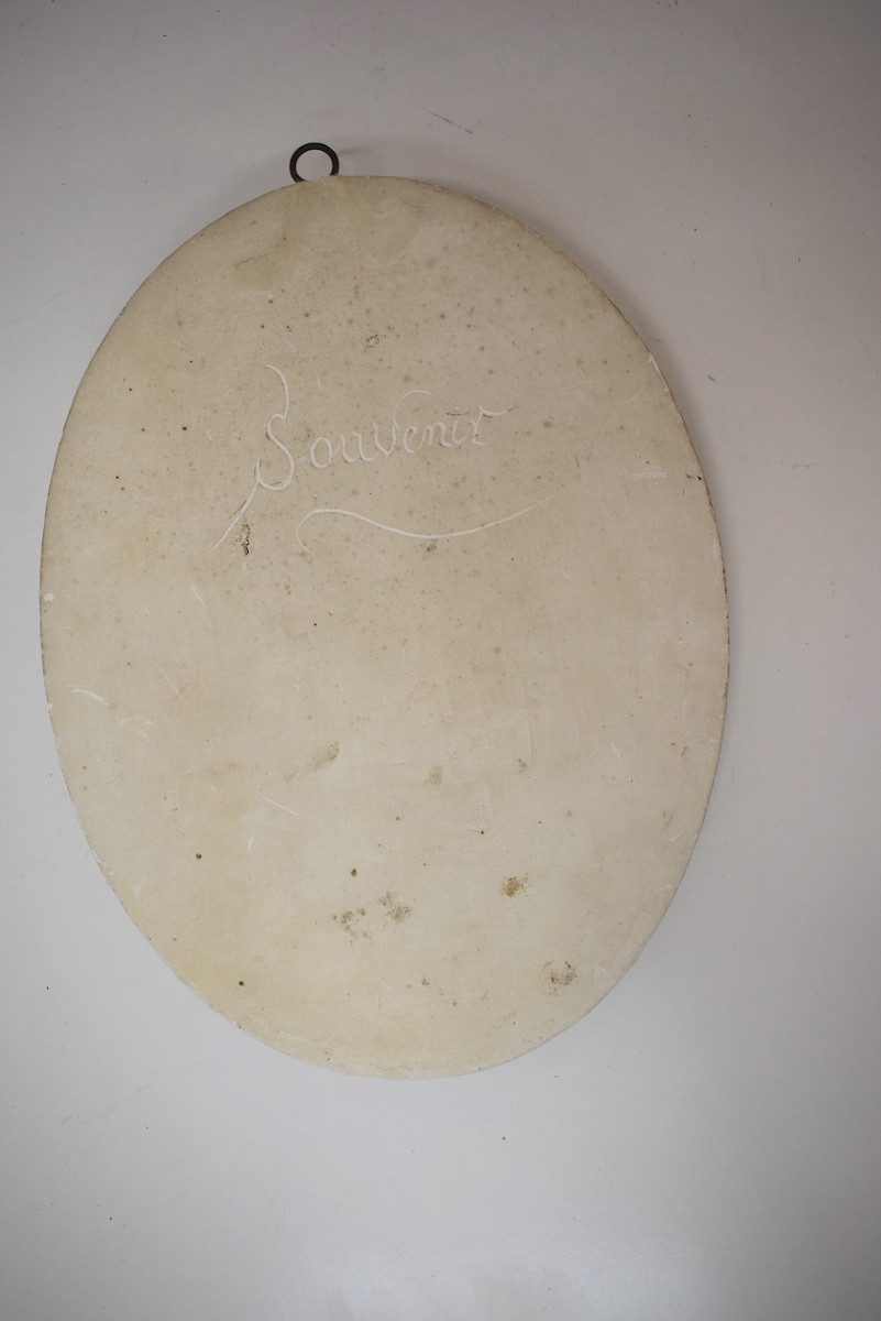 Plaster Medallion Portrait Of A Woman, Napoleon III, Sculptor Berc, Ref1176-photo-5