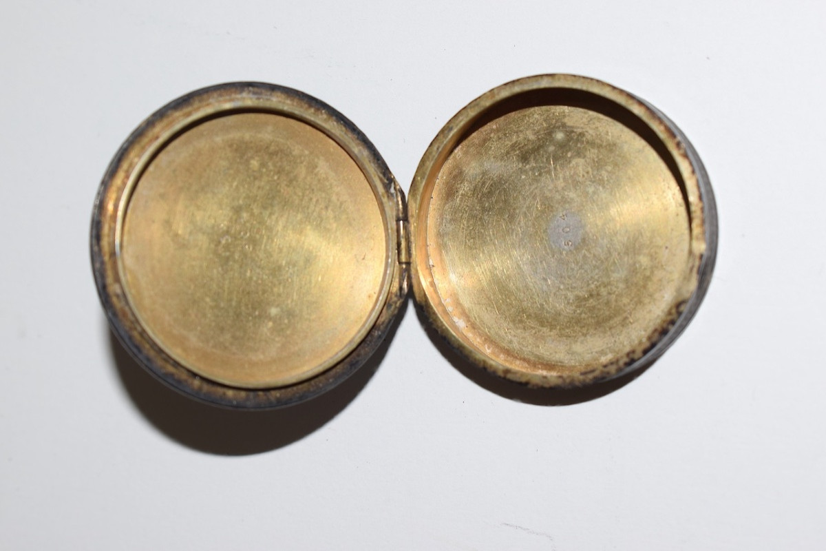  boite argent massif guilloché paysage émaillé  miniature St COROT ref118-photo-3