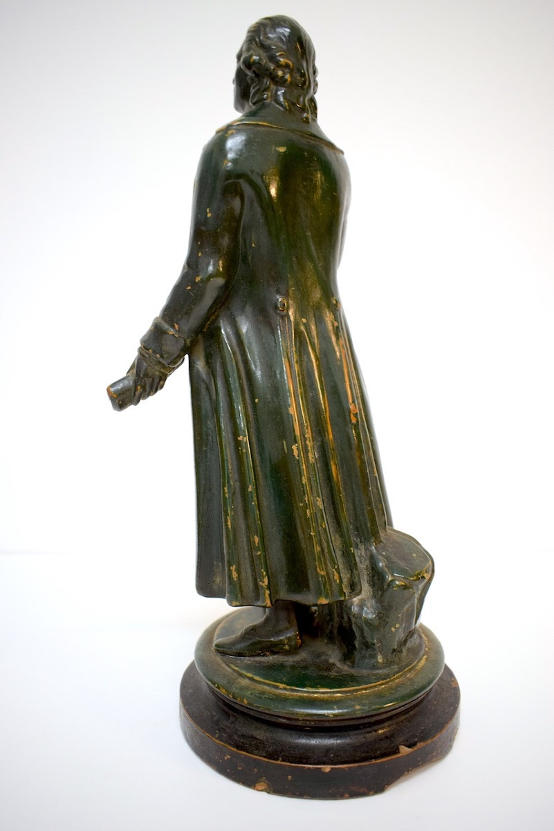 Sculpture  Terre Cuite Portrait De Friedrich Schiller Poète Écrivain Allemand XVIII  Ref1191-photo-4