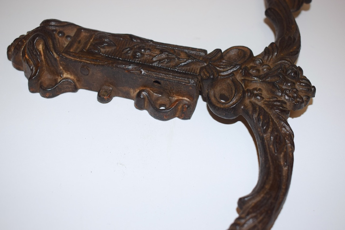 Heurtoir de Porte en Fonte de Fer Tête de Chimères  Aigle Napoléon III REF1192-photo-2