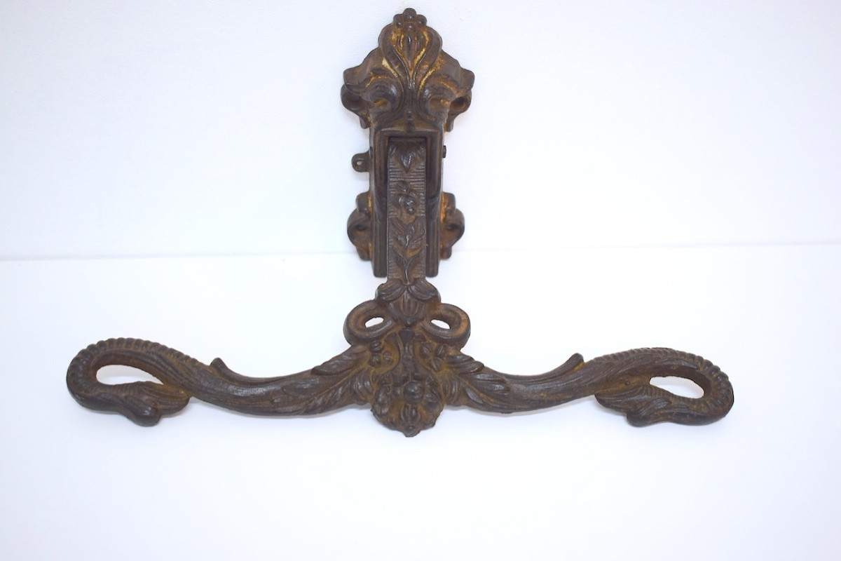 Heurtoir de Porte en Fonte de Fer Tête de Chimères  Aigle Napoléon III REF1192-photo-3
