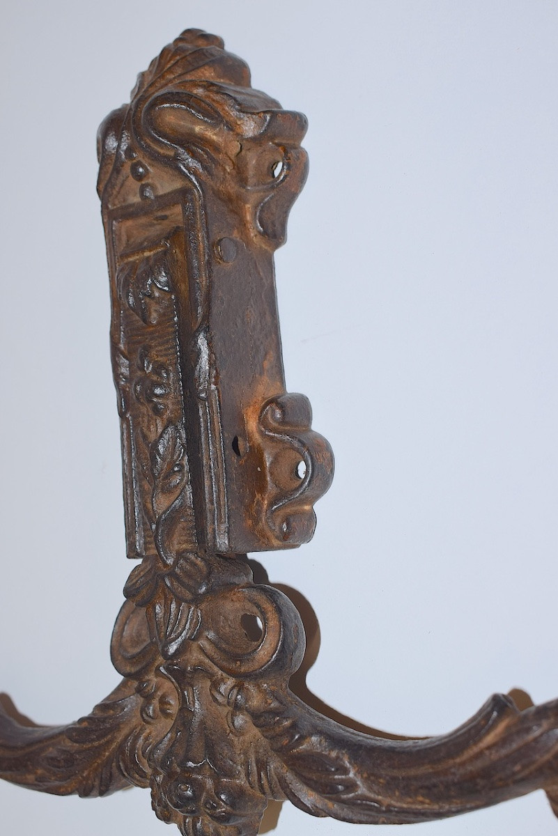 Heurtoir de Porte en Fonte de Fer Tête de Chimères  Aigle Napoléon III REF1192-photo-4