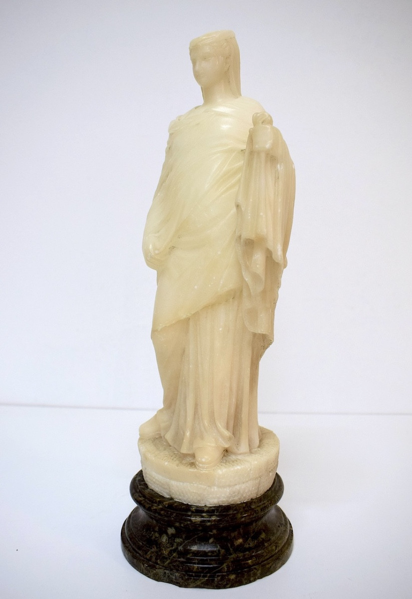 VESTALE en albâtre prêtresse romaine de la Rome antique Italie  ref1196 