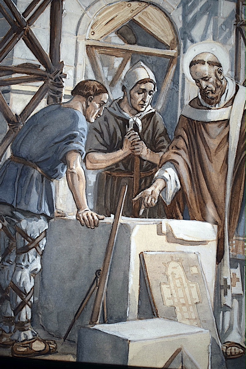 Paire Gouaches moyen âge croisades croisés histoire de l'église XX ème siècle RT1390-photo-1