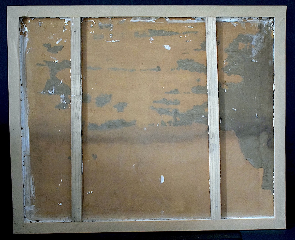 Countryside Landscape With Snow, Signed Jordan, Farmyard, Turkeys, Post-impressionist Rt1396-photo-6