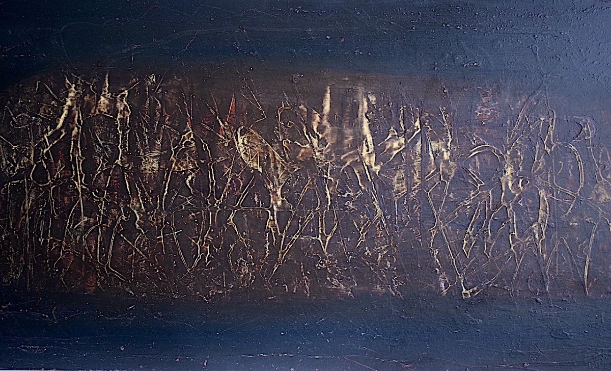 Technique mixte abstrait non sign&eacute; XX &egrave;me si&egrave;cle ann&eacute;e 70 RT1398-photo-2