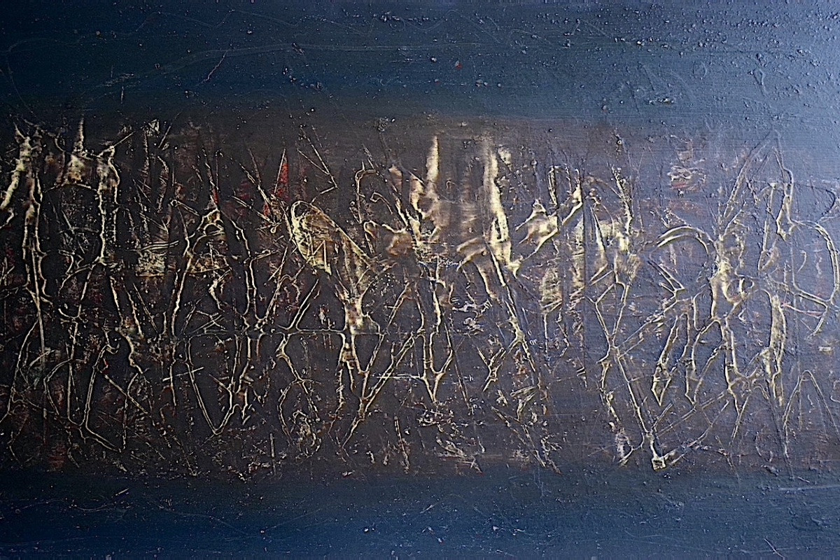 Technique mixte abstrait non sign&eacute; XX &egrave;me si&egrave;cle ann&eacute;e 70 RT1398-photo-3