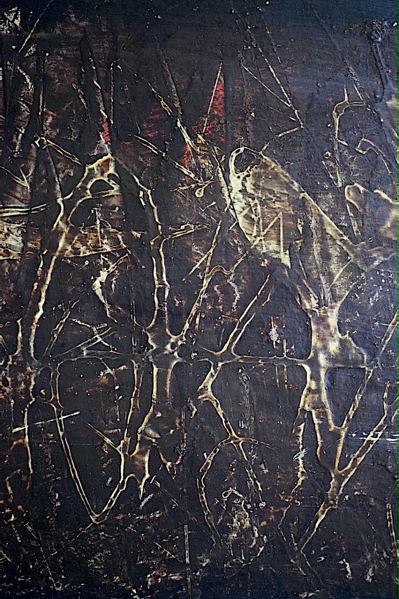 Technique mixte abstrait non sign&eacute; XX &egrave;me si&egrave;cle ann&eacute;e 70 RT1398-photo-3