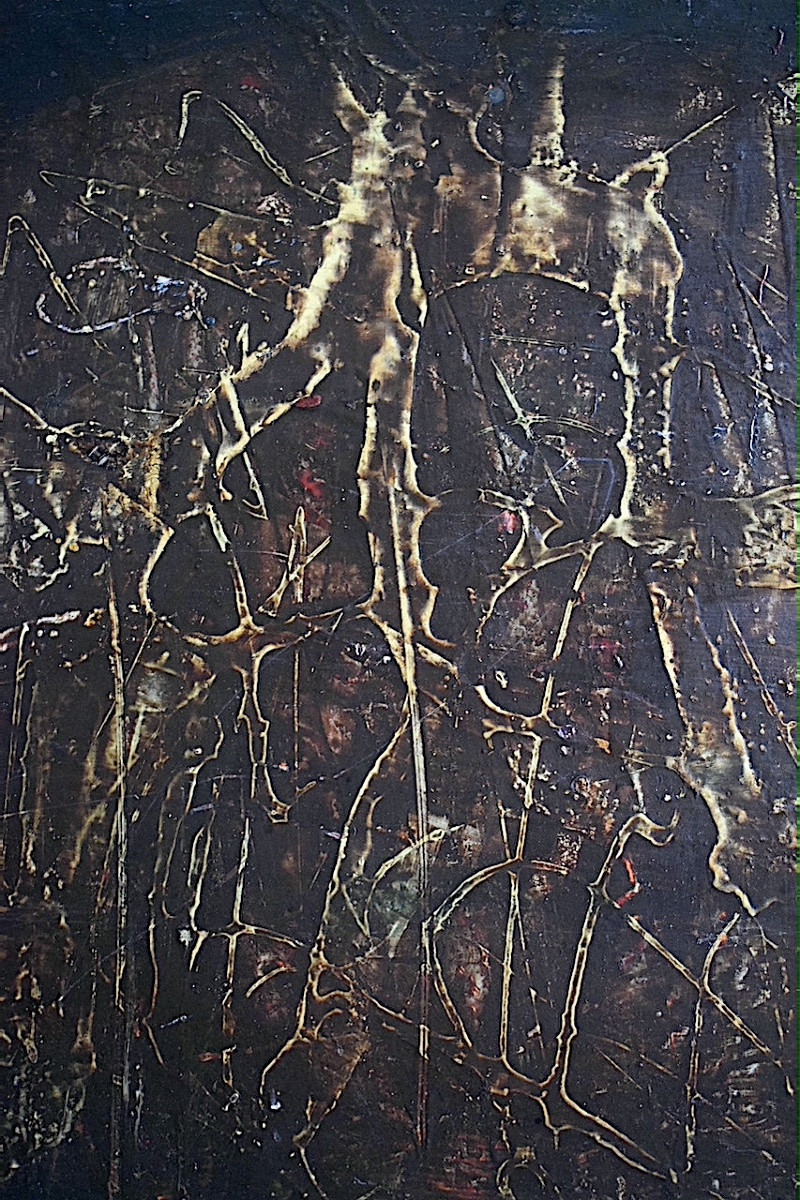 Technique mixte abstrait non sign&eacute; XX &egrave;me si&egrave;cle ann&eacute;e 70 RT1398-photo-4