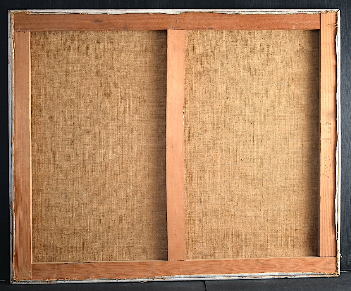 Paysage semi abstrait signé THIBEAUX XX ème siècle RT1402-photo-3