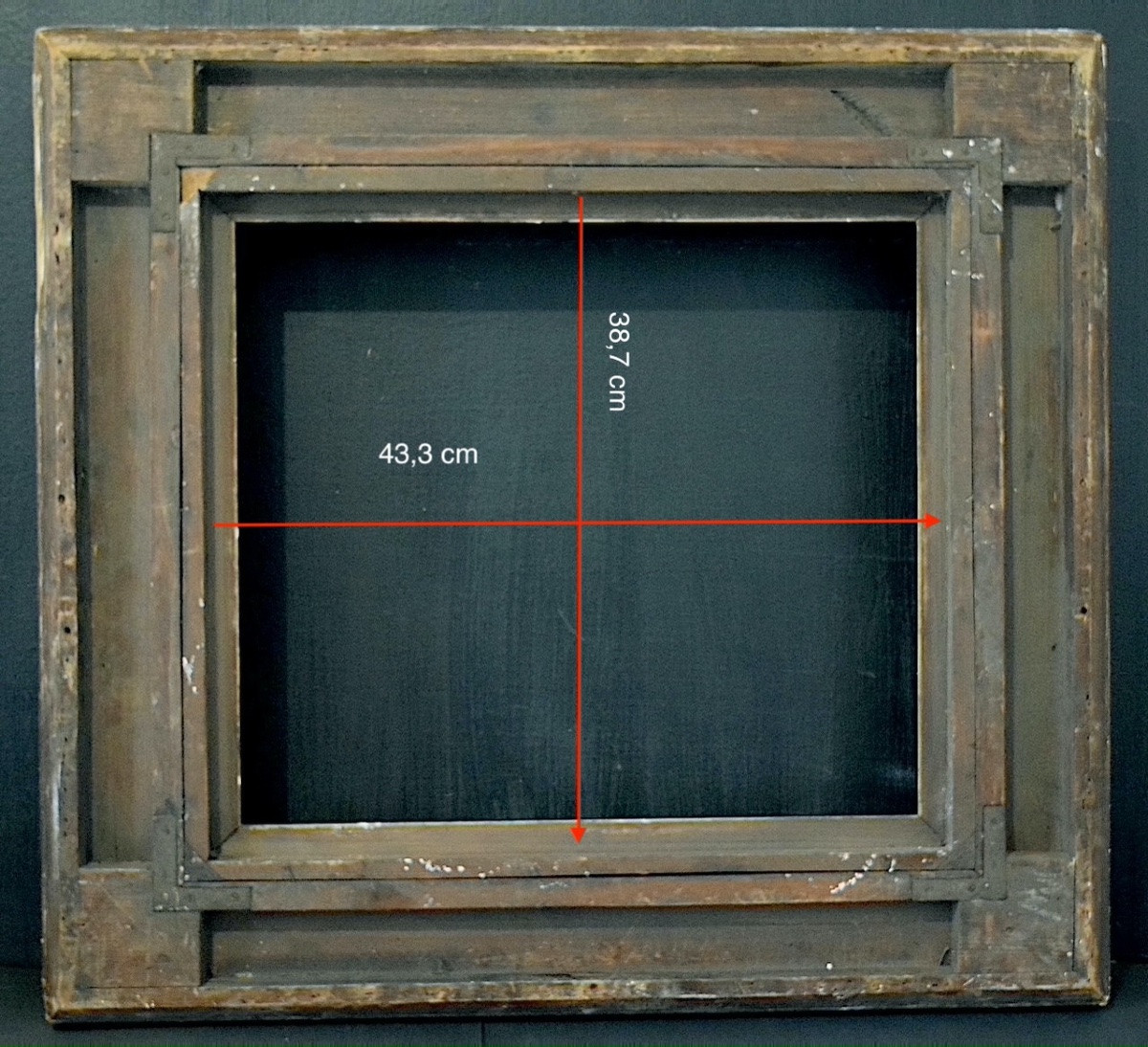CADRE XIX ème style Louis XV rocaille doré Feuillure 43,3 x 38,7 cm FRAME Ref C1248-photo-2