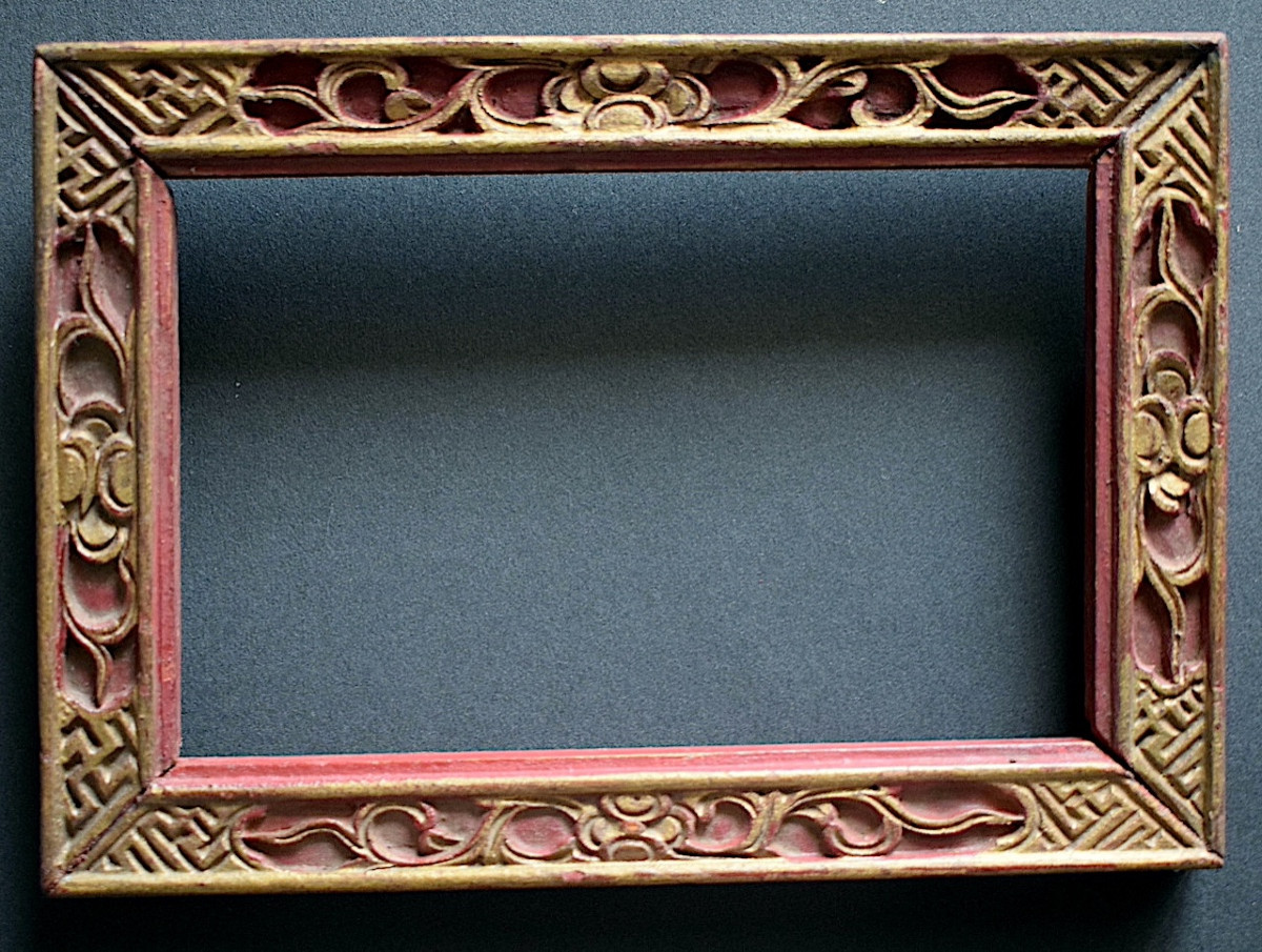 3 CADRES-PHOTO Chine XIX ème  Feuillures 14 x 11 cm  13 x 8 cm 14 x 9 cm  FRAME Ref C1249-photo-1