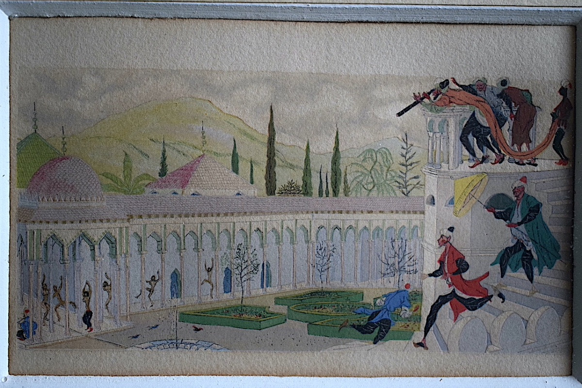 Deux gravures d'illustration persanes orientalistes érotiques  début du XX ème siècle RT1407-photo-3