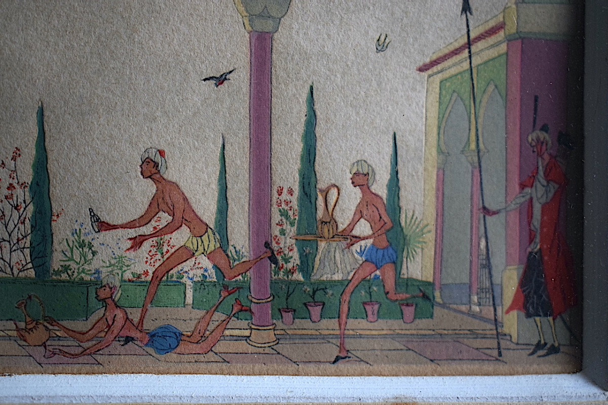 Deux gravures d'illustration persanes orientalistes érotiques  début du XX ème siècle RT1407-photo-5