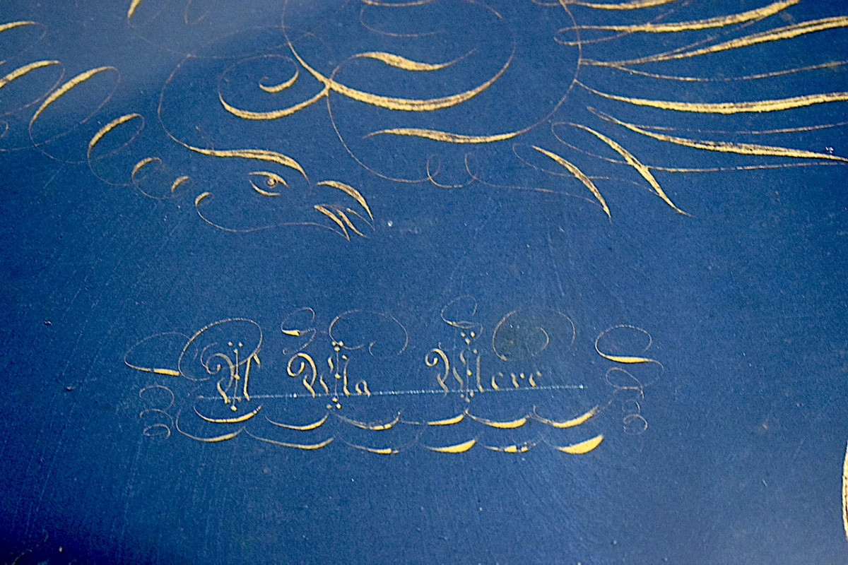 Poem In Gold Ink On Blue Paper "to My Mother" Signed Louise David Early 19th Rt1409-photo-3