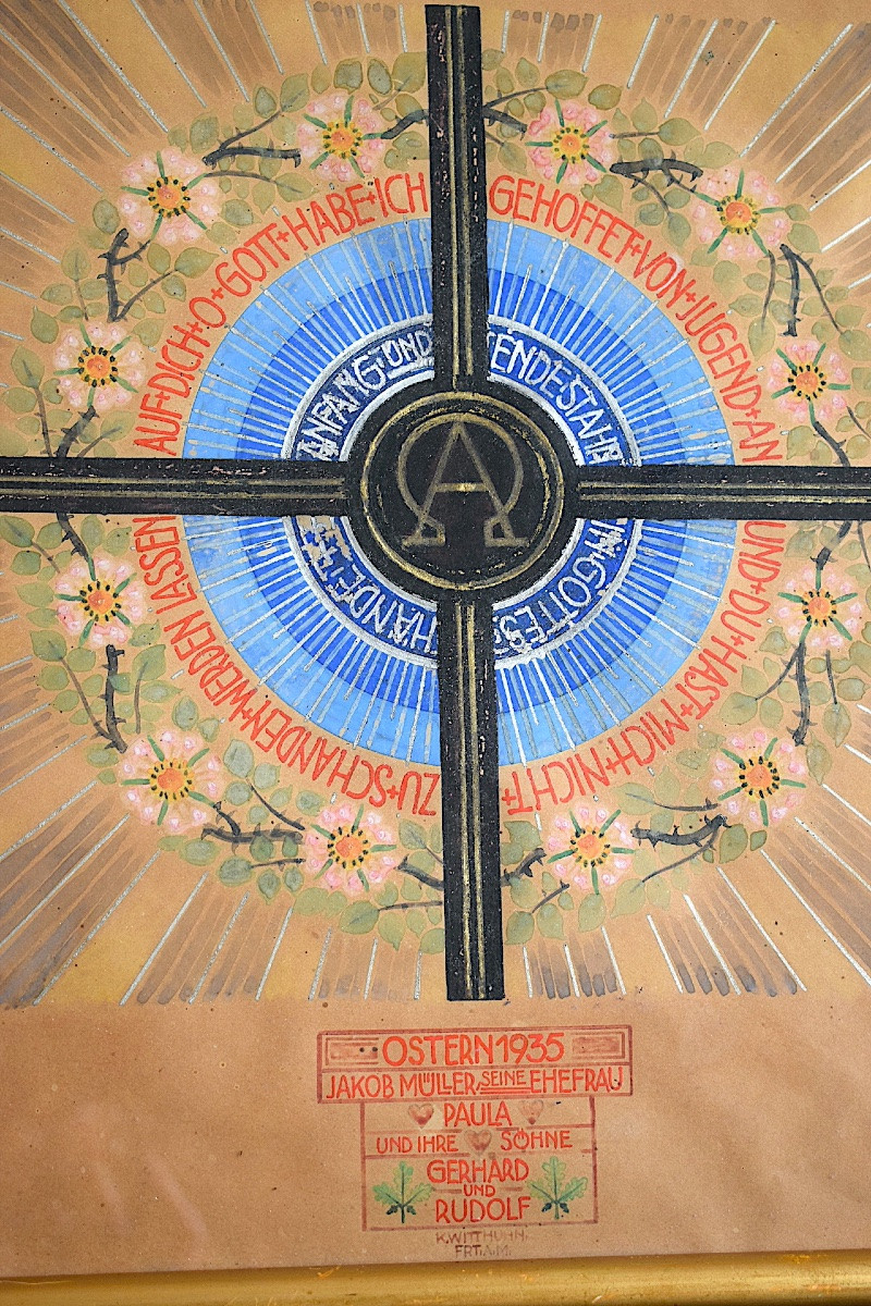 According To Paul Wallot, A Religious Stained Glass Project For Easter 1935 By Karl Wittkuhn, Germany Rt1411-photo-3