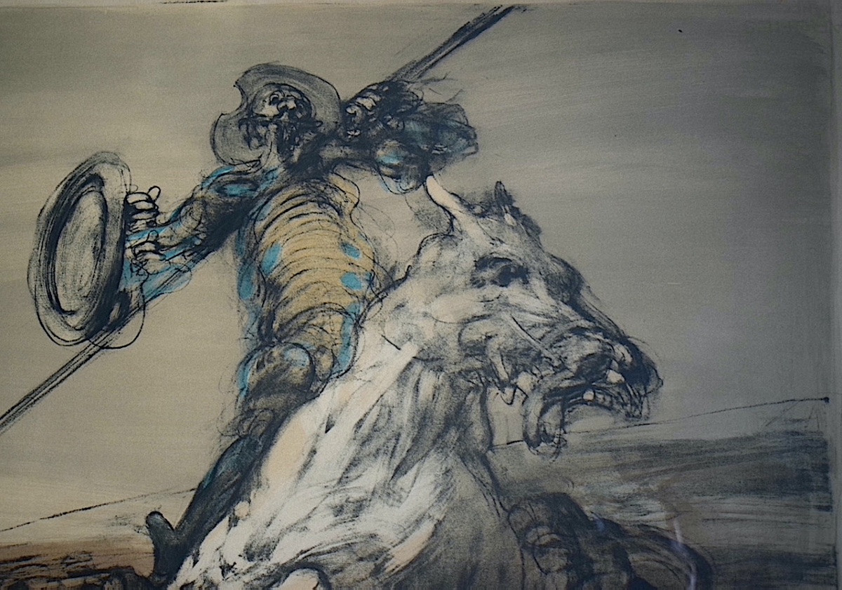 Weisbuch Claude, Color Lithograph, The Fall Of Don Quixote, 20th Century, Rt1412-photo-4