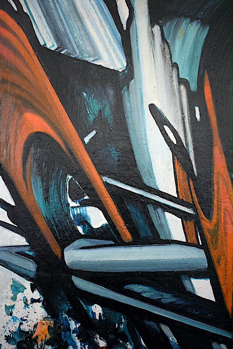 Gazdag Signed Abstract Space Age 1960s 1970s Rt1414-photo-4