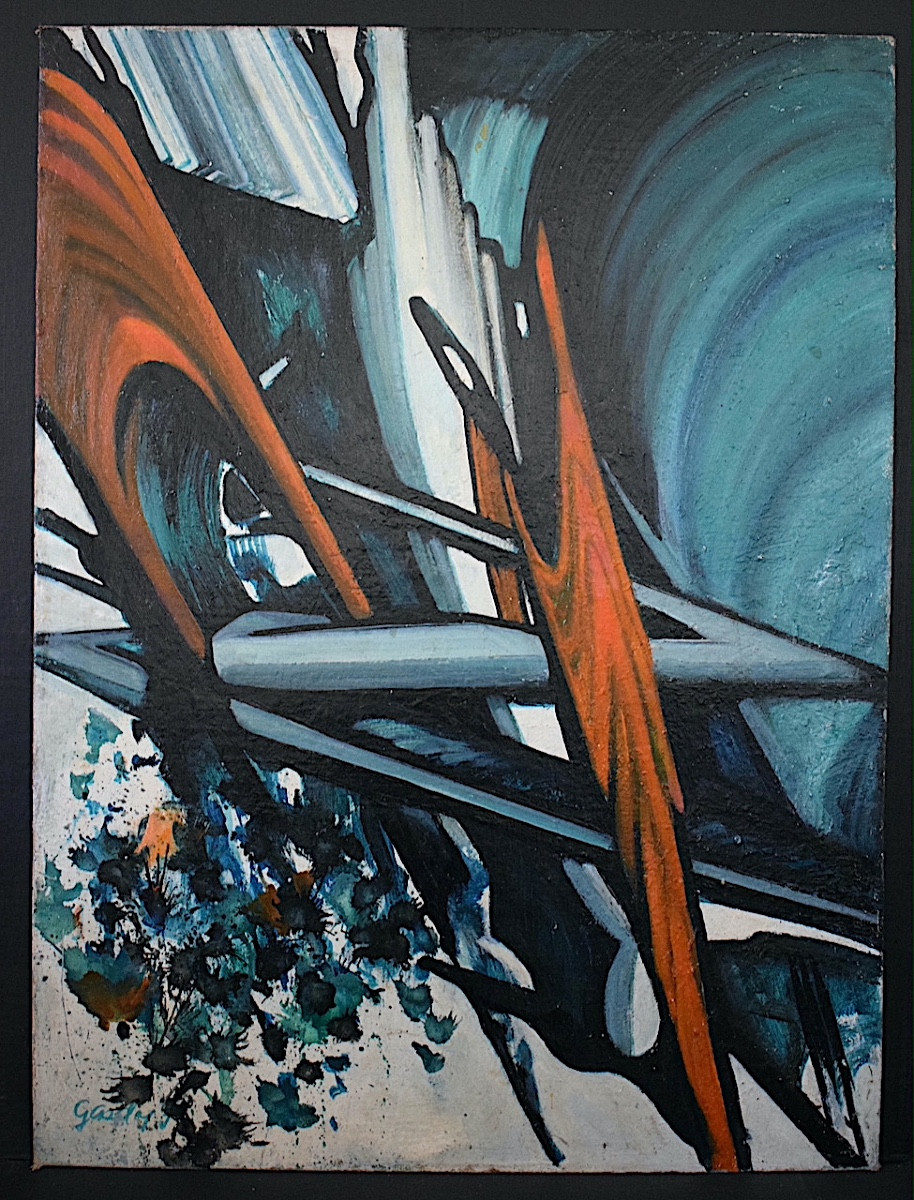 Gazdag Signed Abstract Space Age 1960s 1970s Rt1414-photo-6