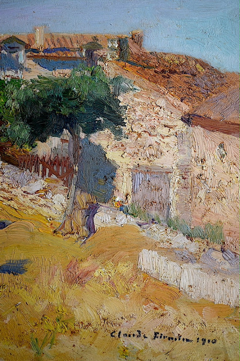 Claude Firmin Aka Le Goy Monclar Avignon Provence Dated 1910 Impressionist Rt1417-photo-1