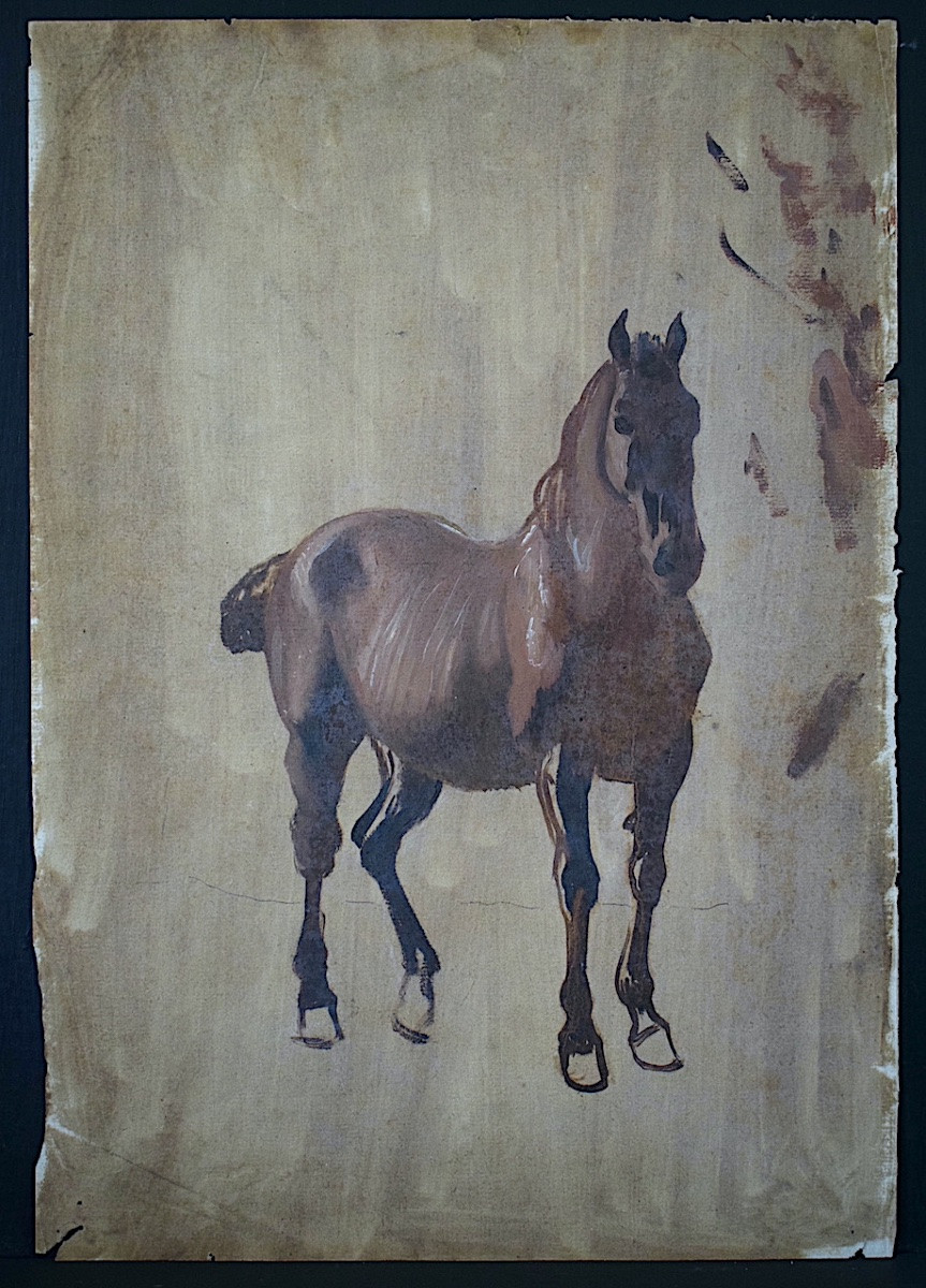 Jean Huber, Known As Huber-voltaire (1721-1786), Switzerland, Study Of A Horse, 18th Century, Rt1419-photo-2