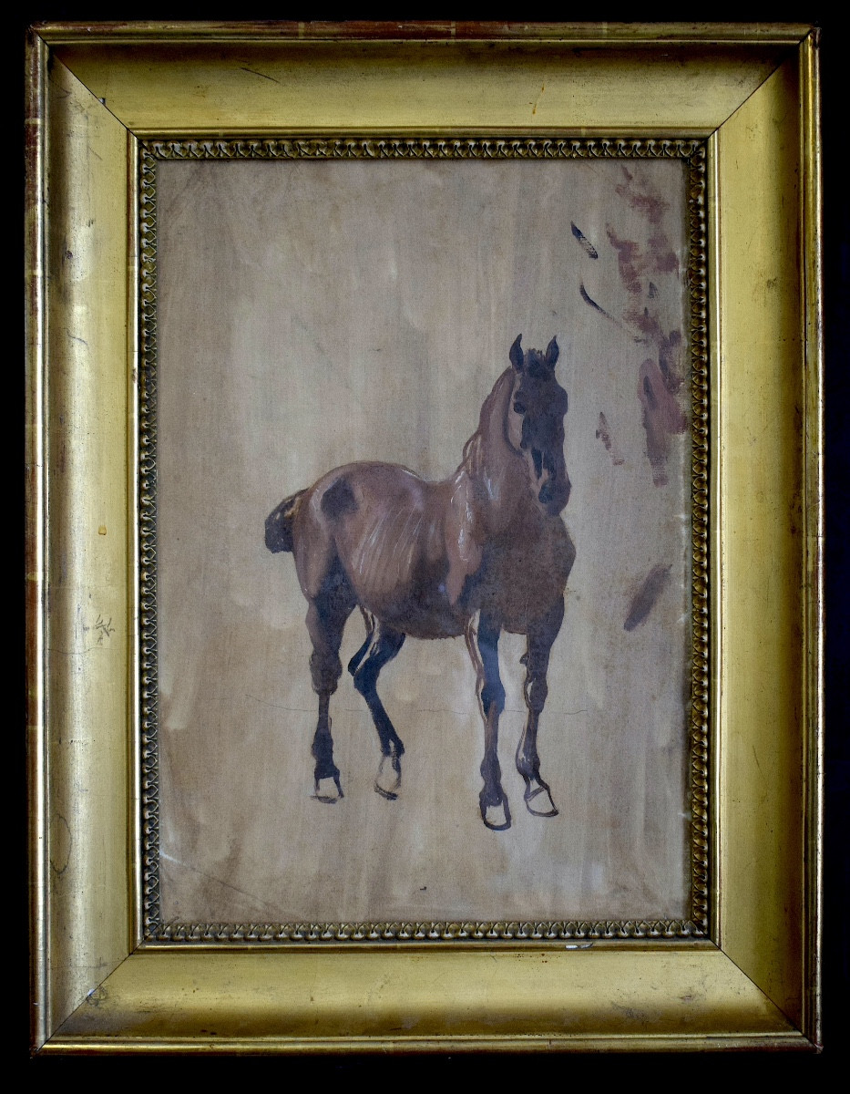 Jean Huber, Known As Huber-voltaire (1721-1786), Switzerland, Study Of A Horse, 18th Century, Rt1419